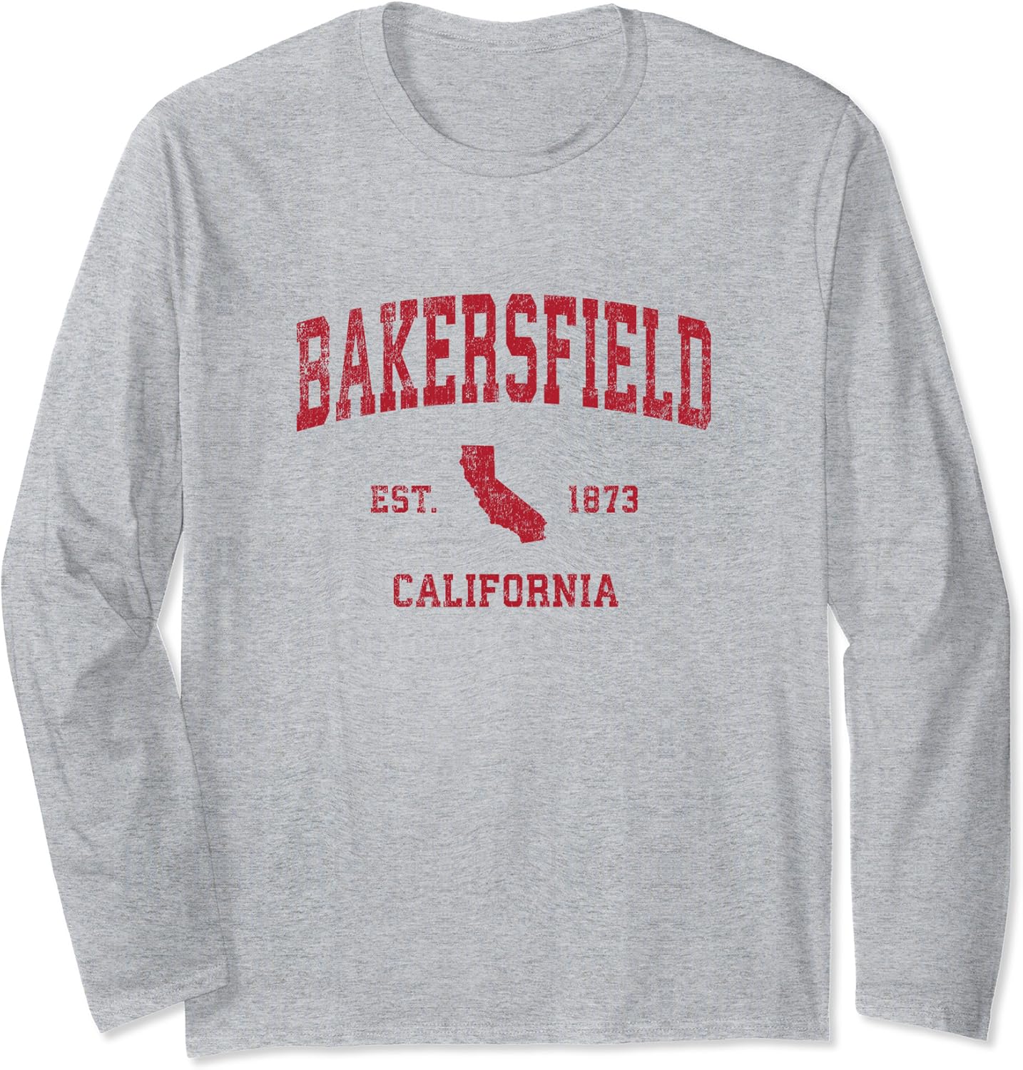 Bakersfield California CA Vintage Sports Design Red Print